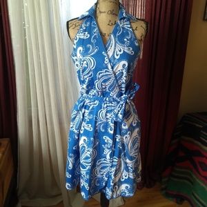 Nautical Coastal Print Dress